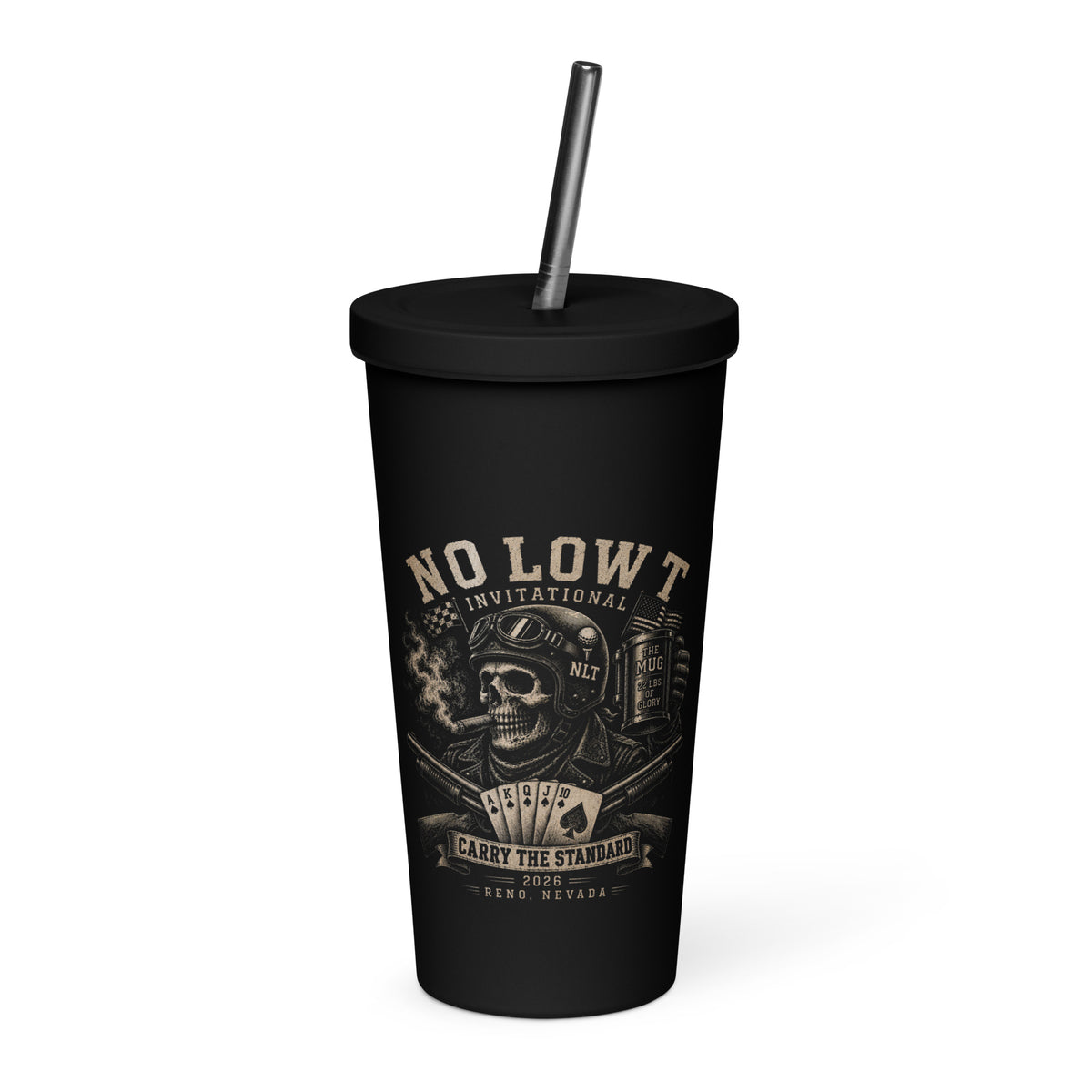 NLT insulated tumbler | white background product mockup